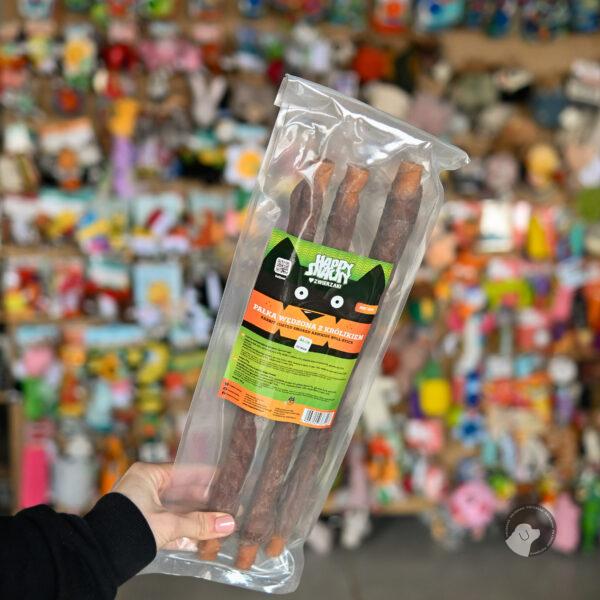 HAPPYSNACKY - pałka wędzona z królikiem 13 cm 250 g