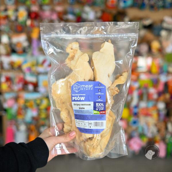 MEATSTUFF STRIPSY KOLAGENOWE WOŁOWE białe - gryzak dla psa 200 g