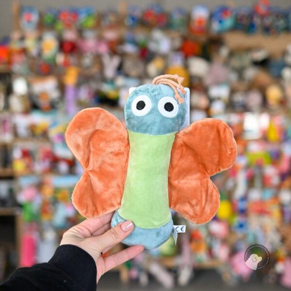 TRIXIE Motyl zabawka dla psa pluszowa 22 cm, z folią szaleszczącą