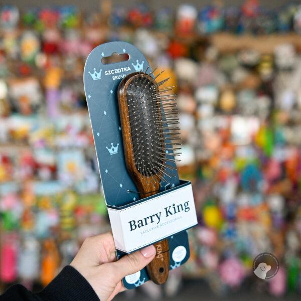 BARRY KING Ekskluzywna szczotka, dla zwierząt, drewno bukowe, metalowe piny, wym.22,8x4,7cm