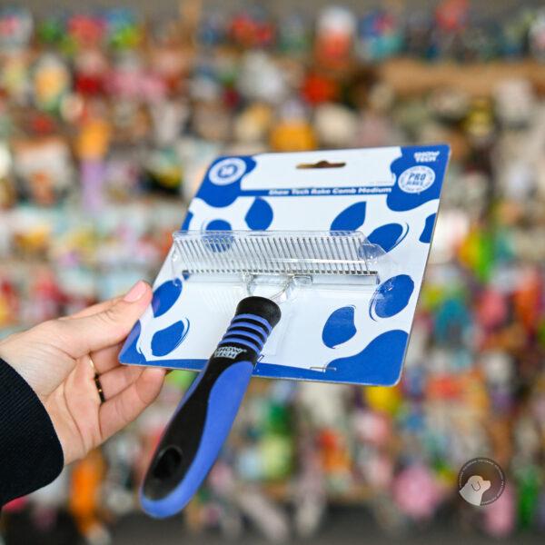 Show Tech Rake Comb Medium - zgrzebło dla psa i kota, 33 metalowe piny