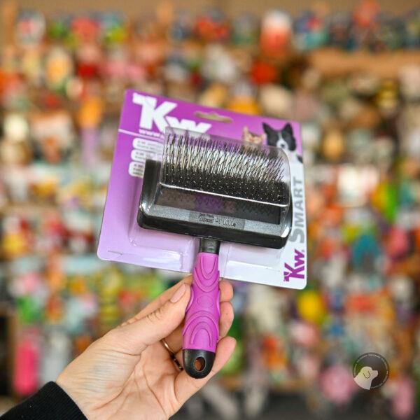 KW Smart X-Long Slicker Medium - szczotka pudlówka z bardzo długimi pinami, średnia