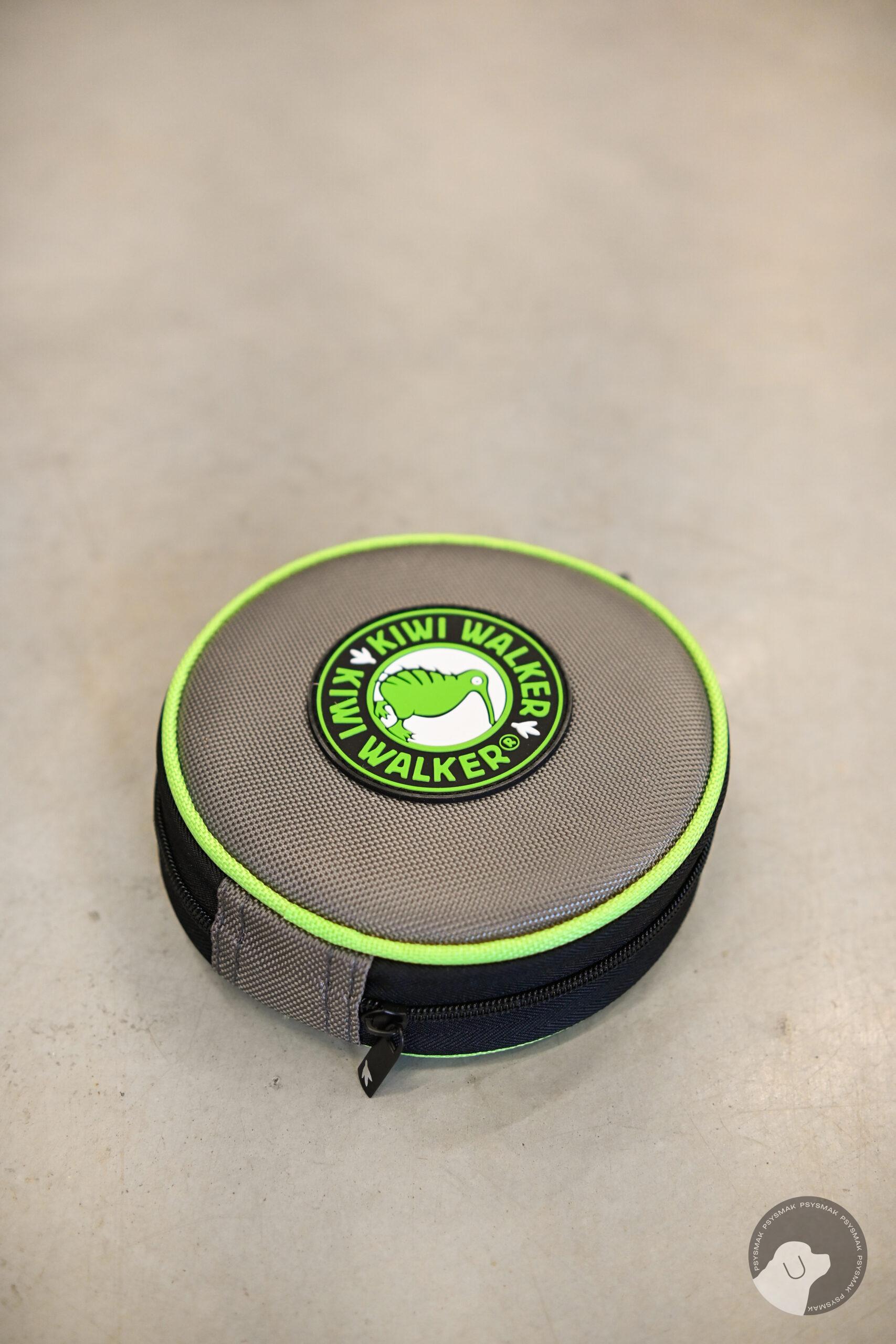 Kiwi Walker TRAVEL DOUBLE BOWL SLOWFEEDER miski turystyczne zielone