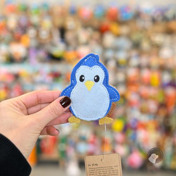 BUDDY Pinguin zamszowa cicha zabawka dla psa mały pingwinek