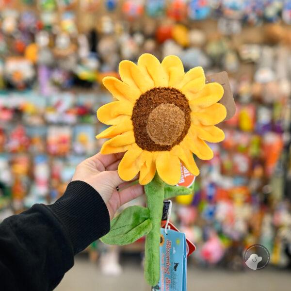 P.L.A.Y Blooming Buddies Sassy Sunflower - szeleszczący kwiat z liną i piszczącą piłką we wnętrzu