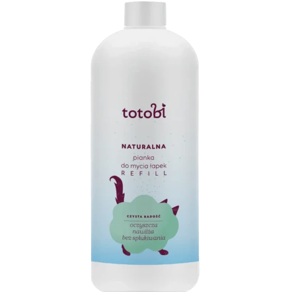 TOTOBI Naturalna pianka do mycia łapek dla psa i kota, 500 ml REFILL