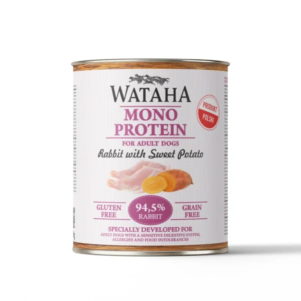 Wataha Mono Protein królik z jabłkiem i dynią hokkaido puppy – mokra karma dla szczeniąt 800 g