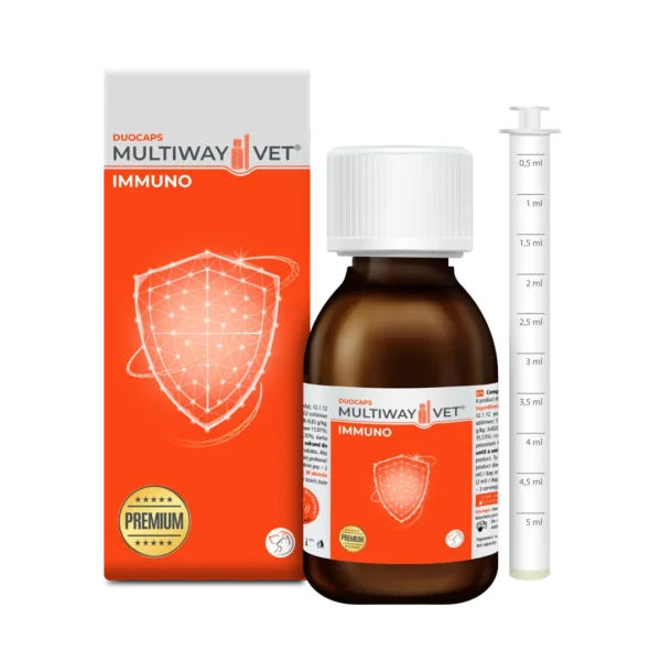 MULTIWAY VET® IMMUNO – produkt w postaci zawiesiny wspierający odporność u psów i kotów 90 ml