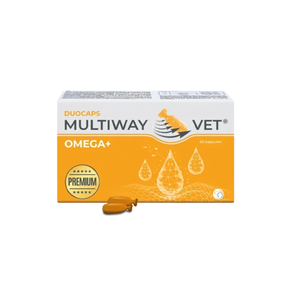 MULTIWAY VET® DUOCAPS OMEGA+ – kapsułki twist-off do suplementacji kwasów tłuszczowych dla psa i kota 60 kapsułek