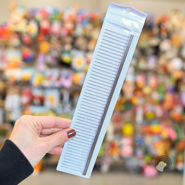 Tauro Pro Line Grzebień metalowy, szeroki rozstaw pinów, 24.5 cm żelazo + chrom