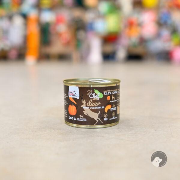 SYTA MICHA JELEŃ Z WARZYWAMI Chef - mokra karma dla psa 200 g