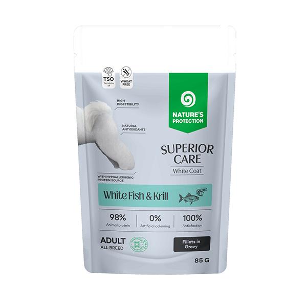 NP SUPERIOR CARE White Dogs Grain Free Adult White Fish and Krill, 85g saszetka