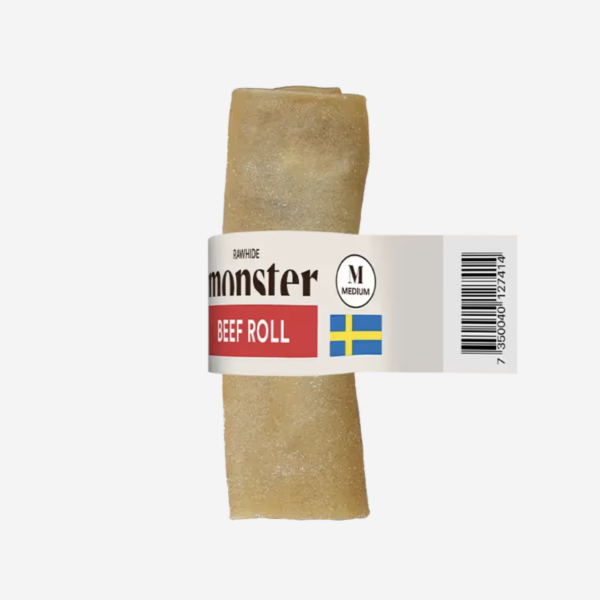 Monster Rawhide Beef Roll - zwijka ze skóry wołowej rozmiar M