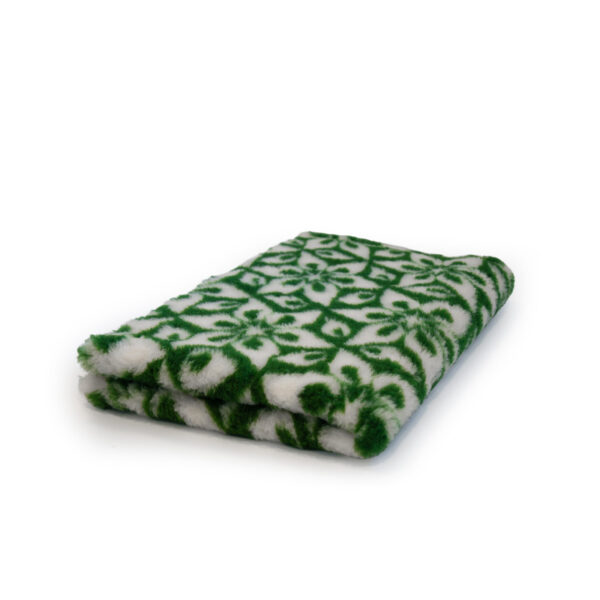 BUBA Legowisko antypoślizgowe DRY BED 28mm floral biało-zielony A278 100 x 75 cm