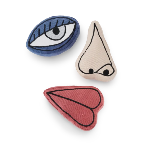 Lambwolf Picasso zabawka węchowa dla psa serce, oko, nos z piszczałką