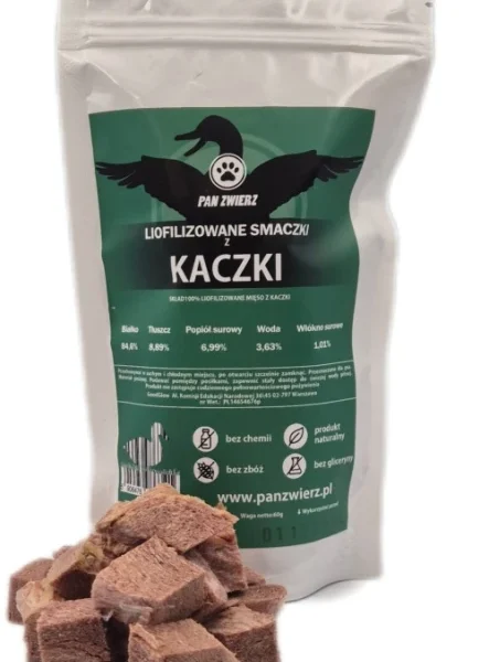 Pan Zwierz Liofilizowane smaczki z kaczki 70g