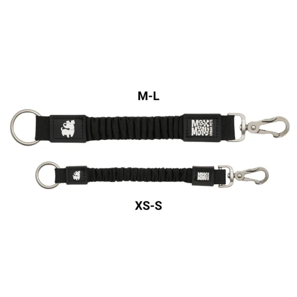 Max Molly Black czarny amortyzatora do smyczy dla psa M-L XS-s