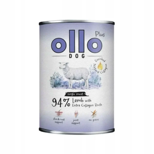 Ollo Plus kolagen jagnięcina 400 g karma mokra