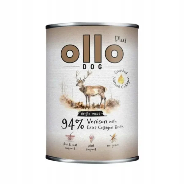 Ollo Plus kolagen jeleń 400 g karma mokra