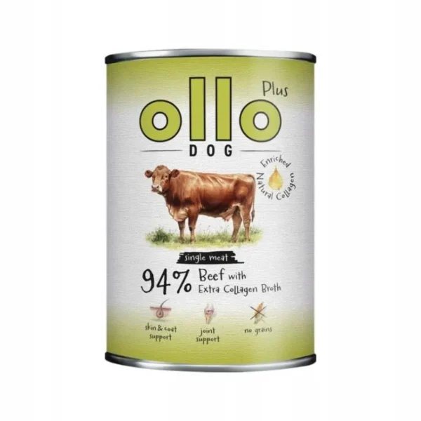 Ollo Plus kolagen wołowina 400 g karma mokra