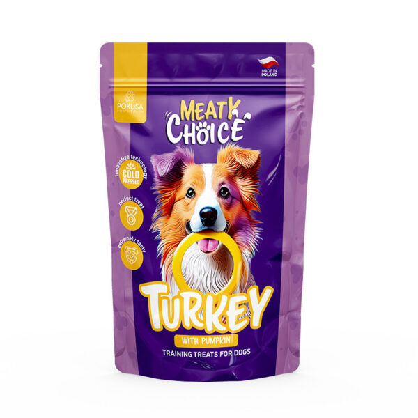 MEATY CHOICE TURKEY WITH PUMPKIN - tłoczone na zimno smaczki dla psa