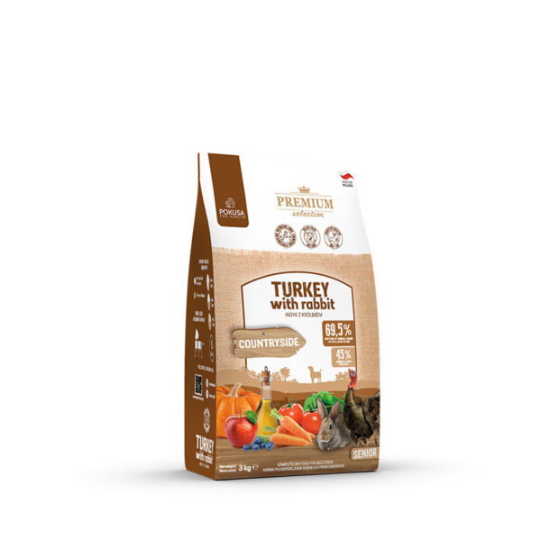 PREMIUM SELECTION POKUSA- sucha karma indyk z królikiem dla seniorów 3 kg