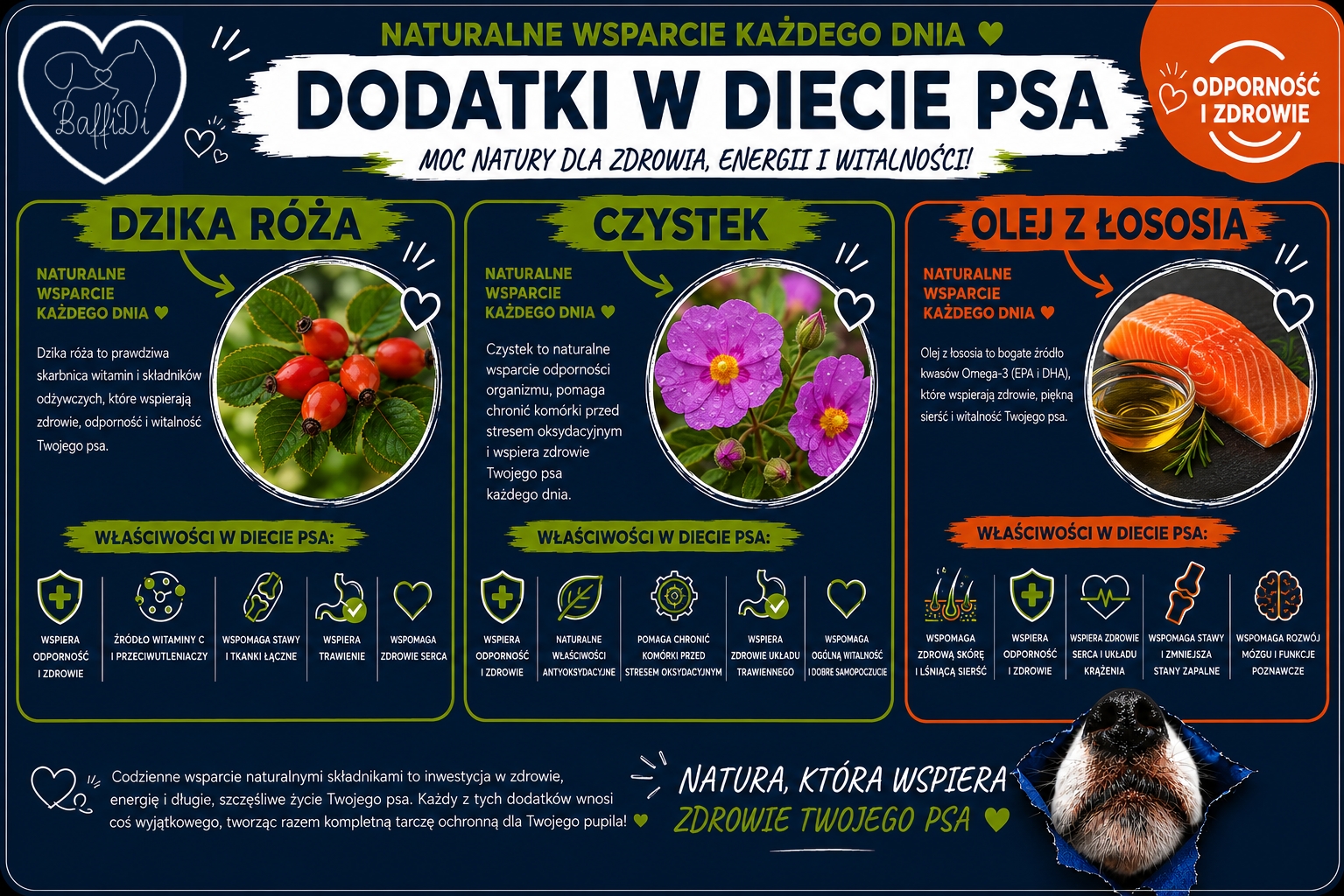 Baffidi ChrupVitalsy dla psa - jagnięcina z siemieniem lnianym i rokitnikiem 90g - obrazek 2