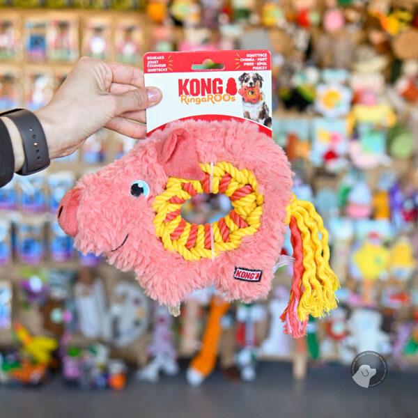 KONG Ringaroos Pig ring dla psa w kształcie świnki