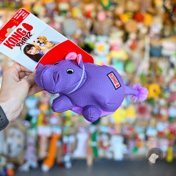 KONG PHATZ zabawka dla psa fioletowy hipopotam