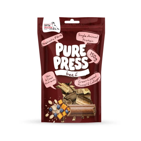 Syta Micha Smaczki tłoczone na zimno dla psa Pure Press Beef 150 g wołowina