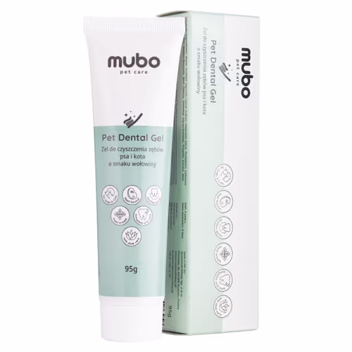 Mubo Pet Dental Gel 95g - żelowa pasta do zębów psa i kota, o smaku wołowiny