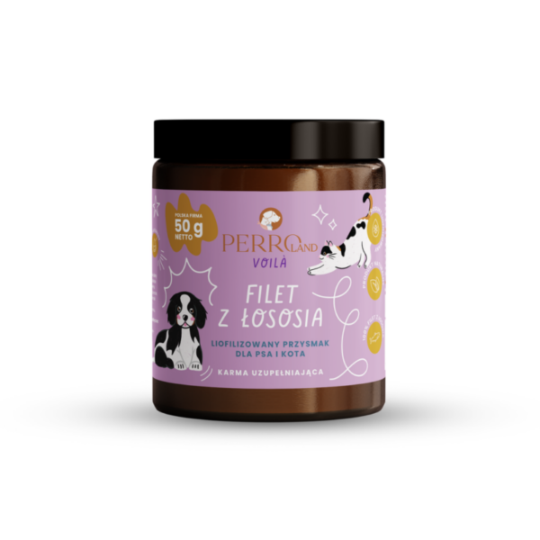 PERROland Voila - Filet z łososia liofilizowany przysmak dla psa i kota 50g