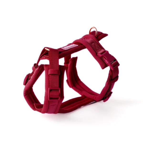 FURLOU VELVET DOG HARNESS bordeaux - aksamitne bordowe szelki dla psa XS - L