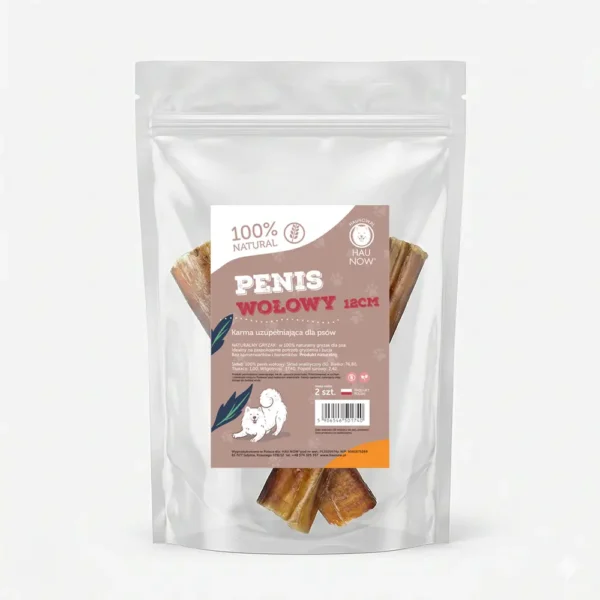 HAU NOW gryzak dla psa penis wołowy 12 cm 2 szt