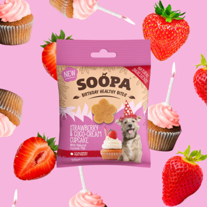 SOOPA Healthy Bites dla psa – Truskawka i Kokos (50g)