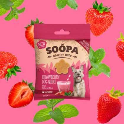SOOPA Healthy Bites dla psa – Truskawka i Mięta (50g)