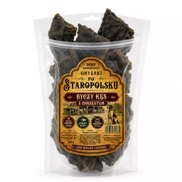DOGY Rzemieślnicze - Gryzaki Po Staropolsku - BYCZY KĘS Z CHRZĘSTEM 250g