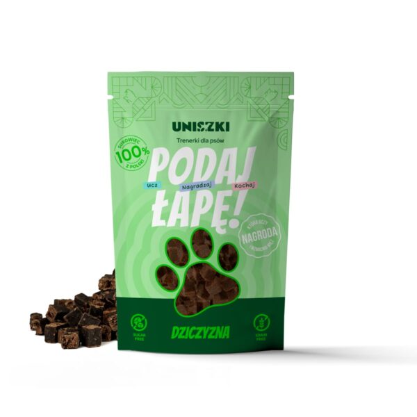 UNISZKI trenerki dziczyzna 90 g podaj łapę 