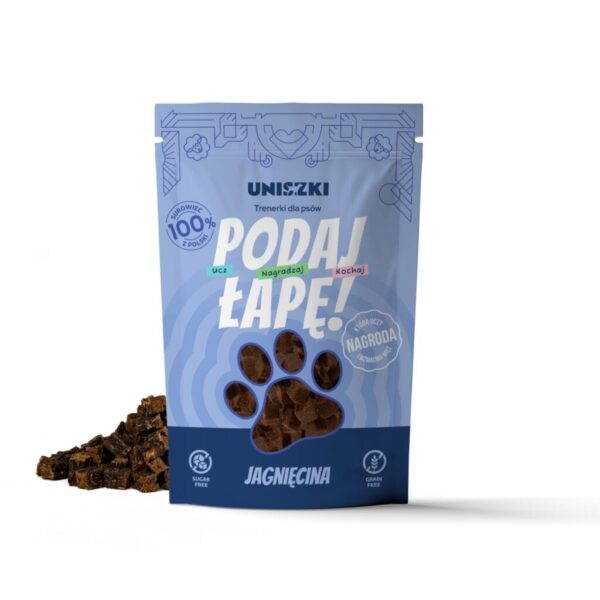 UNISZKI trenerki jagnięcina 90 g podaj łapę 