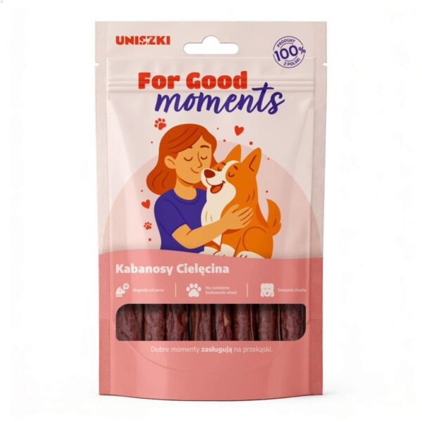 Uniszki For Good Moments cielęcina i wieprzowina kabanosy