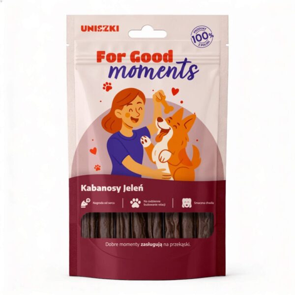 Uniszki For Good Moments jeleń i wieprzowina kabanosy