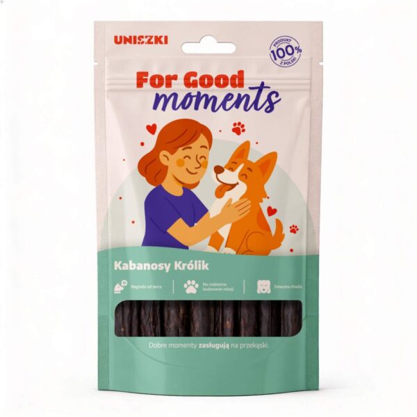 Uniszki For Good Moments królik i wieprzowina kabanosy