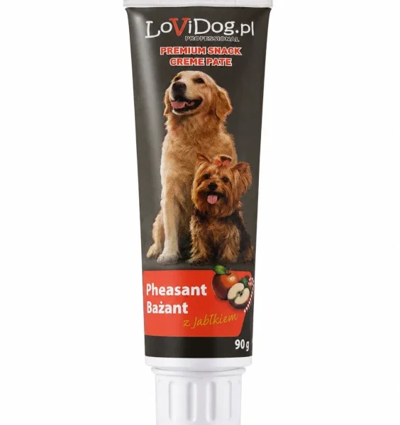 LOVIDOG Przysmak dla psa pasta bażant z jabłkiem